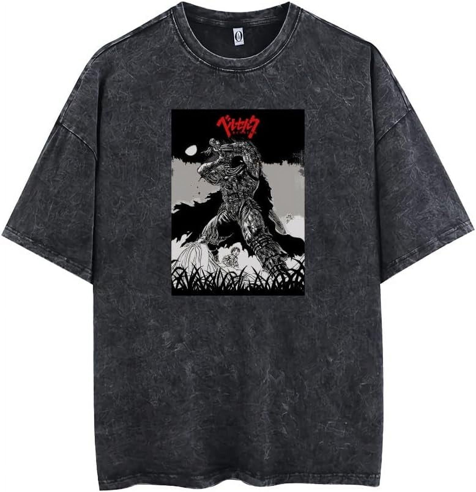 Berserk Manga Tshirt Mens Japanese Anime T-Shirt,Anime Casual T-Shirt Men/Women Fashion Short Sleeve Shirt
